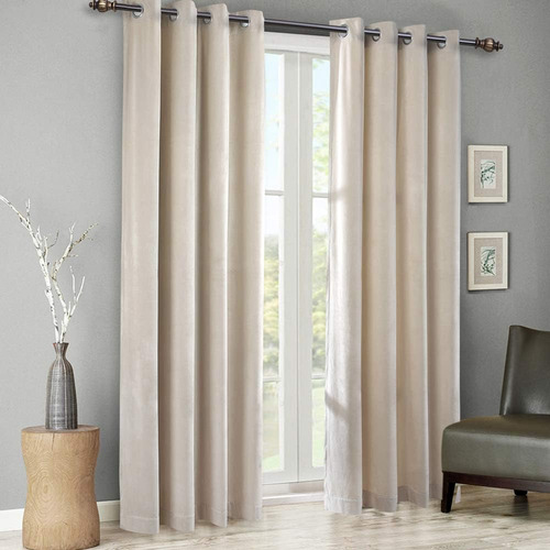 Singinglory Cortinas De Terciopelo Marfil De 52 X 96 Pulgada