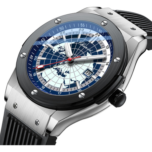 Chenxi 82442 Reloj De Cuarzo De Silicona Para Hombre, Imperm