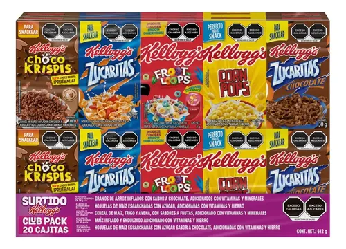 comprar Cereal Surtido Kellogg's Club Pack 20 Cajitas Zucaritas Etc