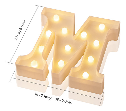 Letrero Led Con 26 Luces De Letras Y Números Del Alfabeto
