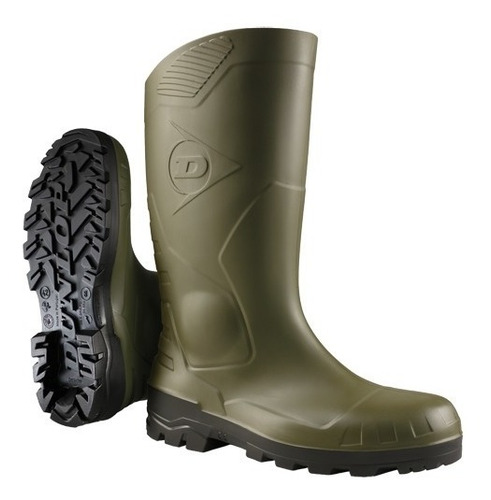 Imagen 1 de 6 de Botas De Goma Pvc Dunlop H142611 Devon Verde Alta 36-46