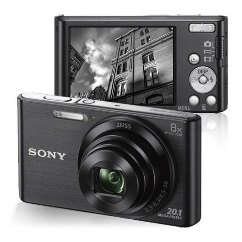Câmera Sony Cyber-shot Dsc W830 Zoom 8x 20.1mp Preta+ Cartão
