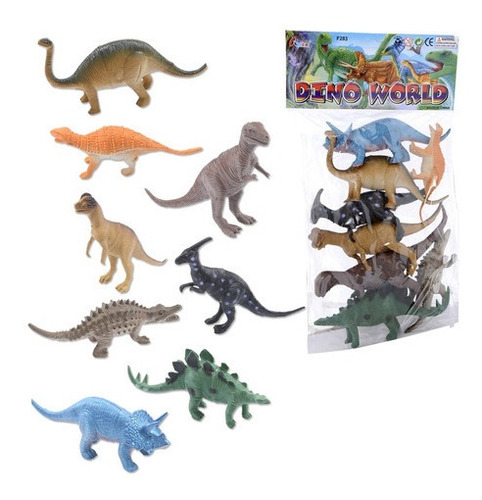  8 Peças Dinossauros De Borracha Miniatura Maquete Coleção