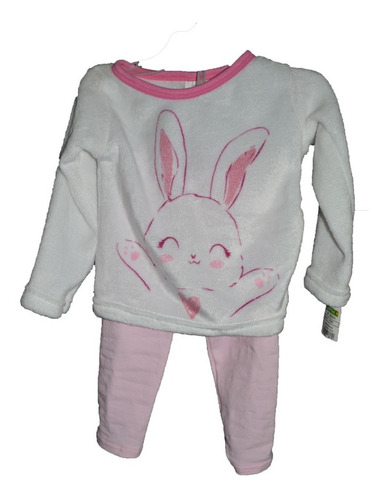 Conjunto Sueter Y Leggins Niña Conejo Rosa