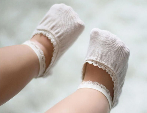 Calcetines De Encaje Para Bebés, Calcetines Antideslizantes