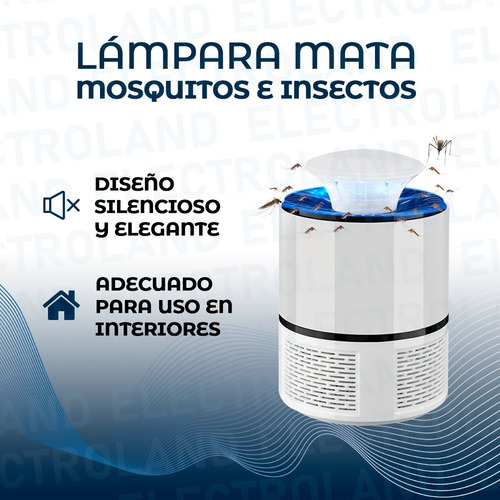 Imagen 3 de 10 de Lampara Mata Insectos Mosquitos Led Uv Usb 220v Killing Lamp