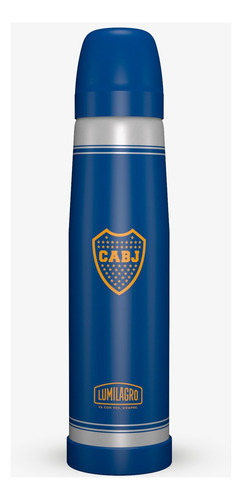 Termo De Acero Luminox Boca Juniors 1 Litro Xeneixe Azul