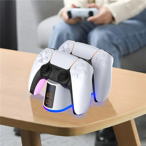 Estación De Carga Mando Joystick Para Control Ps5 Rgb