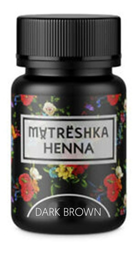 Henna Matreshka Dark Brown, 30 Cápsulas, Frasco Grande