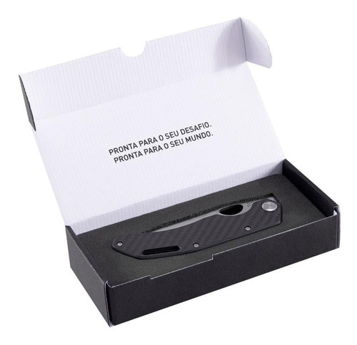 Canivete Eclipse Drop Point Em Inox E Cabo Em Carbono Cimo