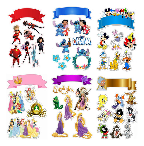 Kit Imprimible Stickers 555 Jpg Disney Fiestas Feliz Cumple