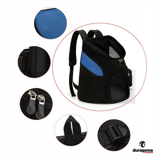 Mochila Transportadora Mascotas Reforzada Malla Respirable