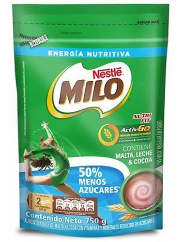 Chocolate Milo Menos Azucar