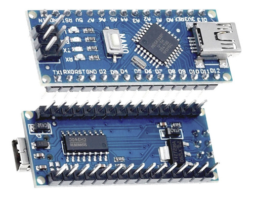 5x - Placa Nano V3 Com Cabo Usb ( Compatível Com Arduino )