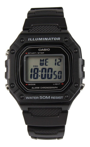 Reloj Casio Con Cronómetro Resiste Agua W 218h - Hombre