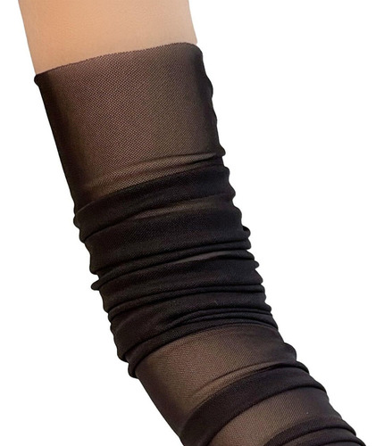 Guantes De Tul De Encaje Transparente Sexy Extralargos