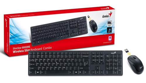 Kit Genius Teclado + Mouse Slimstar 8000me Wireless