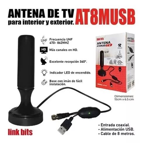 Antena Hd Tv Interior Conexion Usb At8musb - T2491