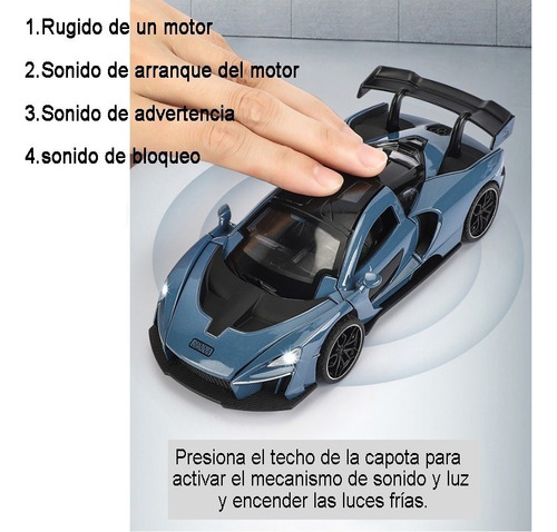 Modelo De Coche De Aleación Mclaren Senna Con Luces Y Sonido