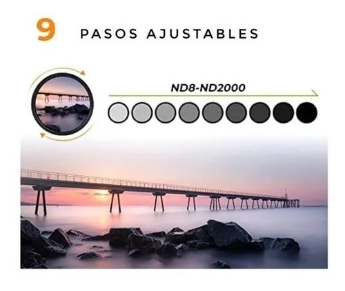 Filtro Variable 77mm K&f Concept Nd8-nd2000