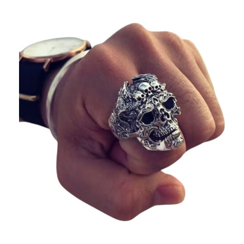 10 Anillos De Calavera Para Regalo De Hombre.