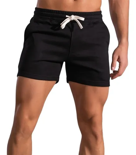 Pantalones Cortos Deportivos Para Hombre Entrenamiento Culturismo GIMNASIO  Negro