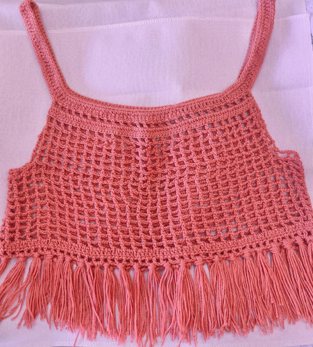 Crop Top Blusa Juvenil Tejida A Crochet Aesthetic Boho Dama