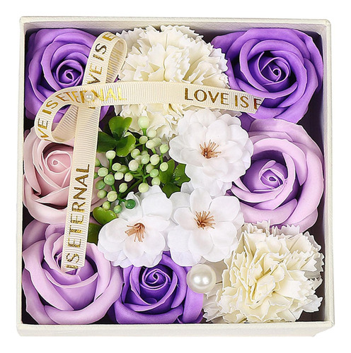 Jabón De Baño De Flores, Caja De Flores, Hermosos Violeta