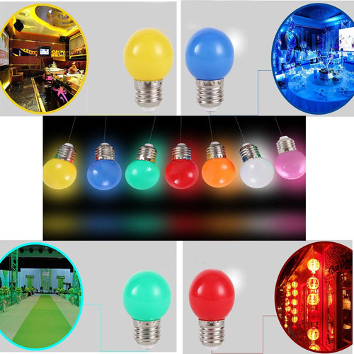 L 8x Creative E27 Holiday Globe Lamp Reemplazo Para La