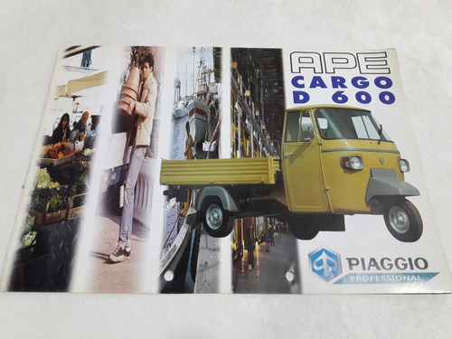 Folleto Piaggio Ape Cargo D 600 Original Allsales