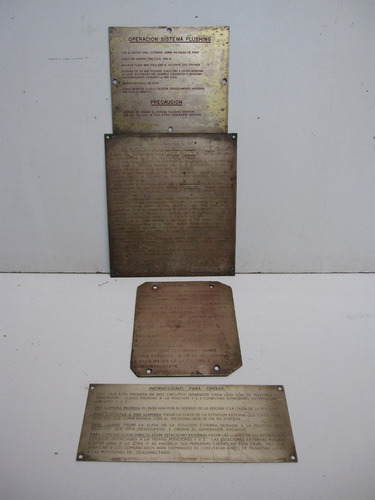 Letrero Placas Náuticas En Bronce
