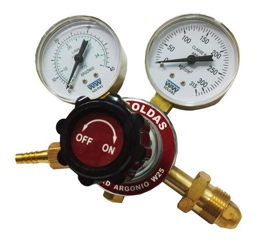 Imagem 8 de 9 de Regulador Argônio W25 Wwsoldas + Fluxometro Bibimetro