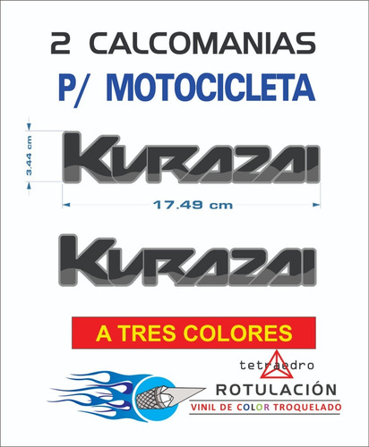Calcomania Moto Kurazai