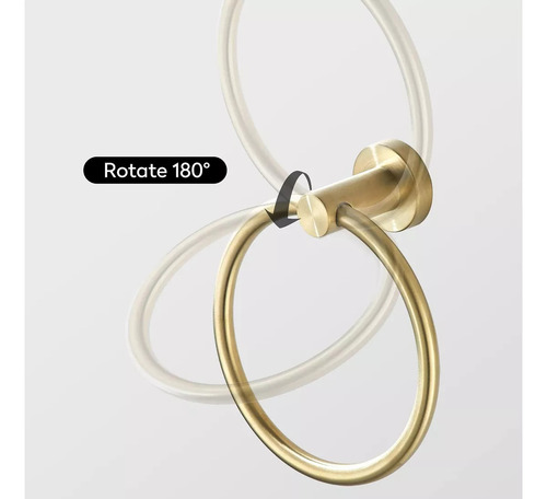 Set De Toallero Y Accesorios De Baño, Dorado Cepillado, 6 Ud