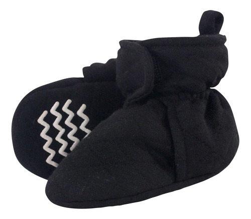 Botines Acolchados Unisex Para Bebé Hudson Baby, Negro, Paqu