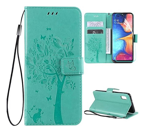 Funda Tipo Cartera Para Samsung Galaxy A10e Con Protector