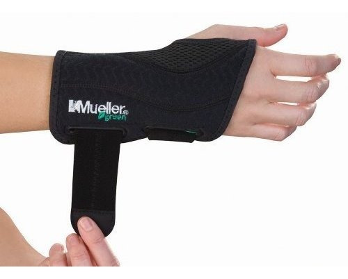 Muñequera De Soporte - Mueller Fitted Wrist Brace Green Righ