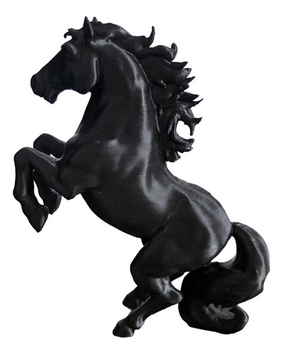 Figura Caballo Elegante Decoración 3d Escritorio Oficina Negro