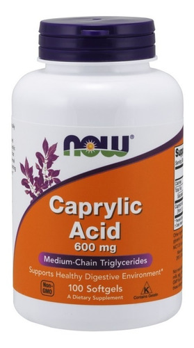 Acido Caprílico 600mg 100 Capsulas