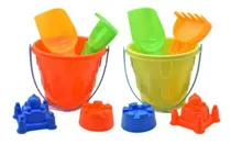 Comprar Kit De Playa De Niños Balde Y Accesorios Moldes De Arena