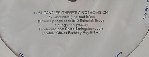 $ Lp Bruce Springsteen- 57 Canales Remixes- Sellado- Single (Usado)