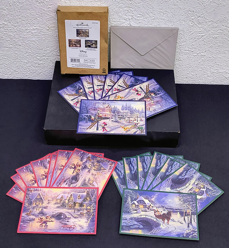 Hallmark Surtido Tarjetas D Navidad Mickey Mouse Disney 22pz (Usado)
