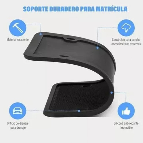 Soporte De Matrícula Universal De Silicona Alta Calidad 2pcs