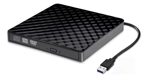 Lector, Grabador Externo De Cd Dvd Portátil Usb 3.0 Negro