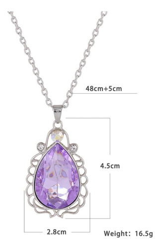 Collar Con Colgante En Tono Plateado Con Diamantes De Y Real