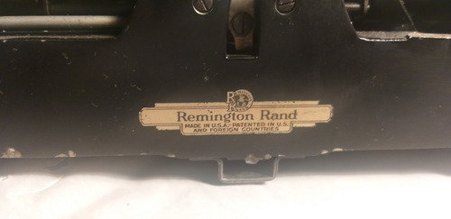 Antigua Máquina De Escribir Marca Remington Rand Model 1 (Usado)