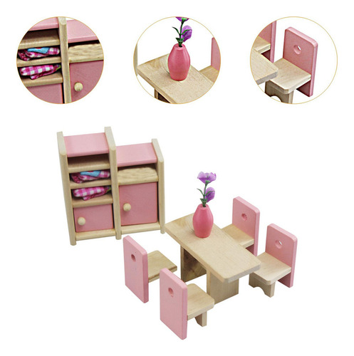 Q Juego De Muebles De Casa De Muñecas Conjunto De