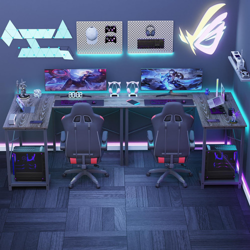 Escritorio L Para Computadora Mesa Juegos Esquina 1.27m Sopo