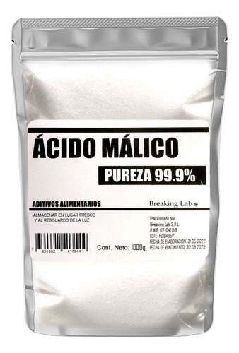 Ácido Málico Puro Importado 100g