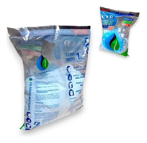 Detergente En Polvo Multiusos Fab Clean 1 Kg